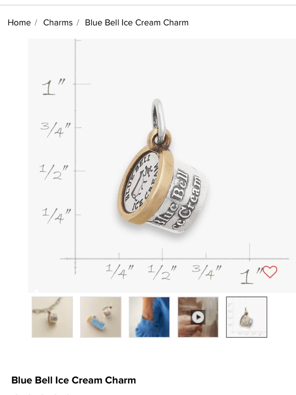 Blue Bell IceCream Charm